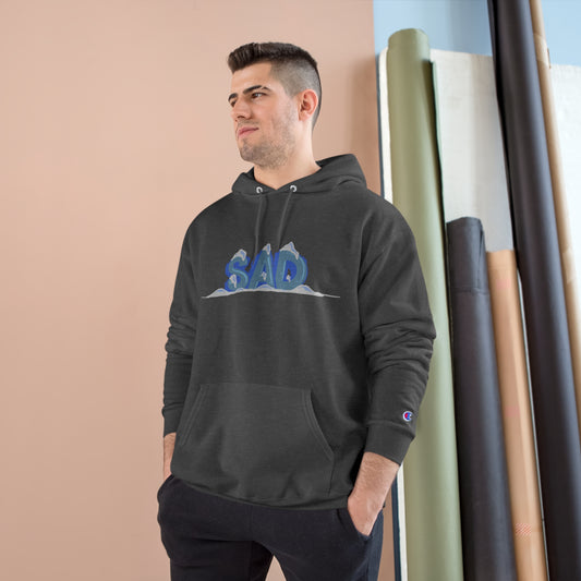 Sad Snowcap Blue Champion Hoodie