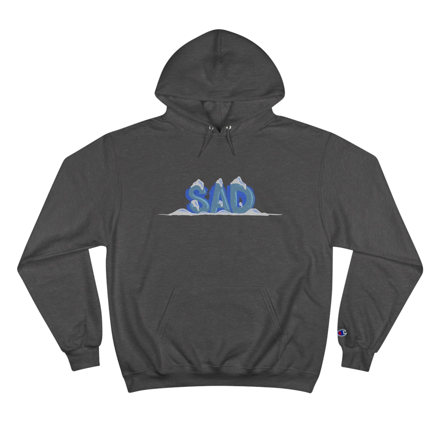 Sad Snowcap Blue Champion Hoodie